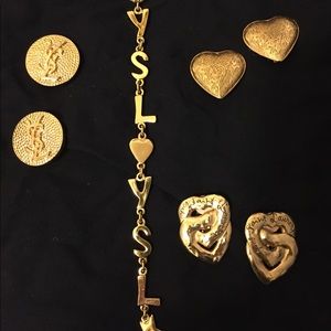 YSL earrings and bracelet